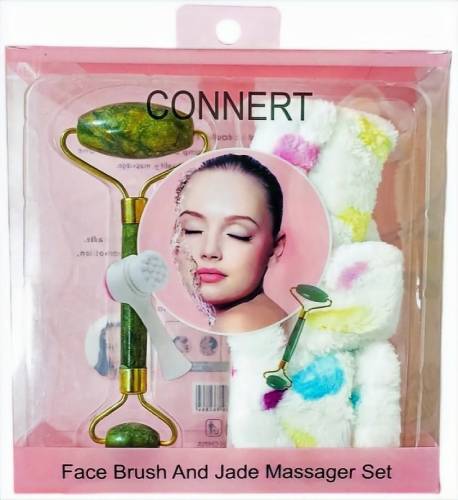 SET DE CEPILLO FACIAL Y MASAJEADOR DE JADE