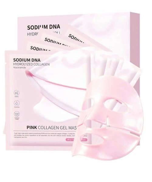 PDRN Pink Collagen Gel Mask Hidrogel Mascarilla Facial Reparadora