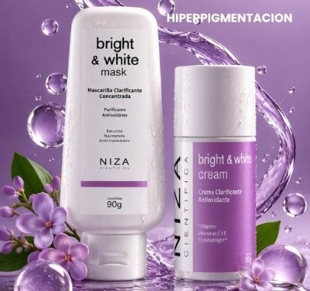 DUO HIPERPIGMENTACIÓN (BRIGHT &WHITE CREAM + BRIGHT & WHITE MASK)